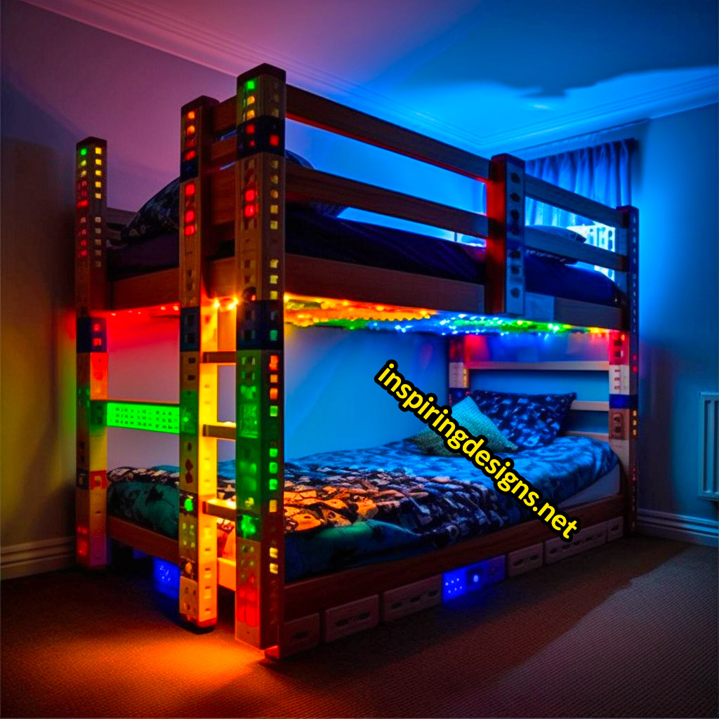 LEGO Kids Beds - Kids beds made from giant lego blocks