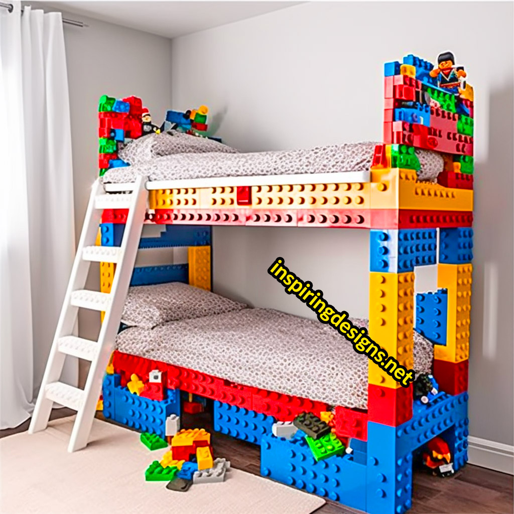 LEGO Kids Beds - Kids beds made from giant lego blocks