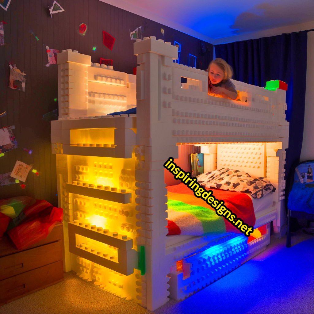 LEGO Kids Beds - Kids beds made from giant lego blocks