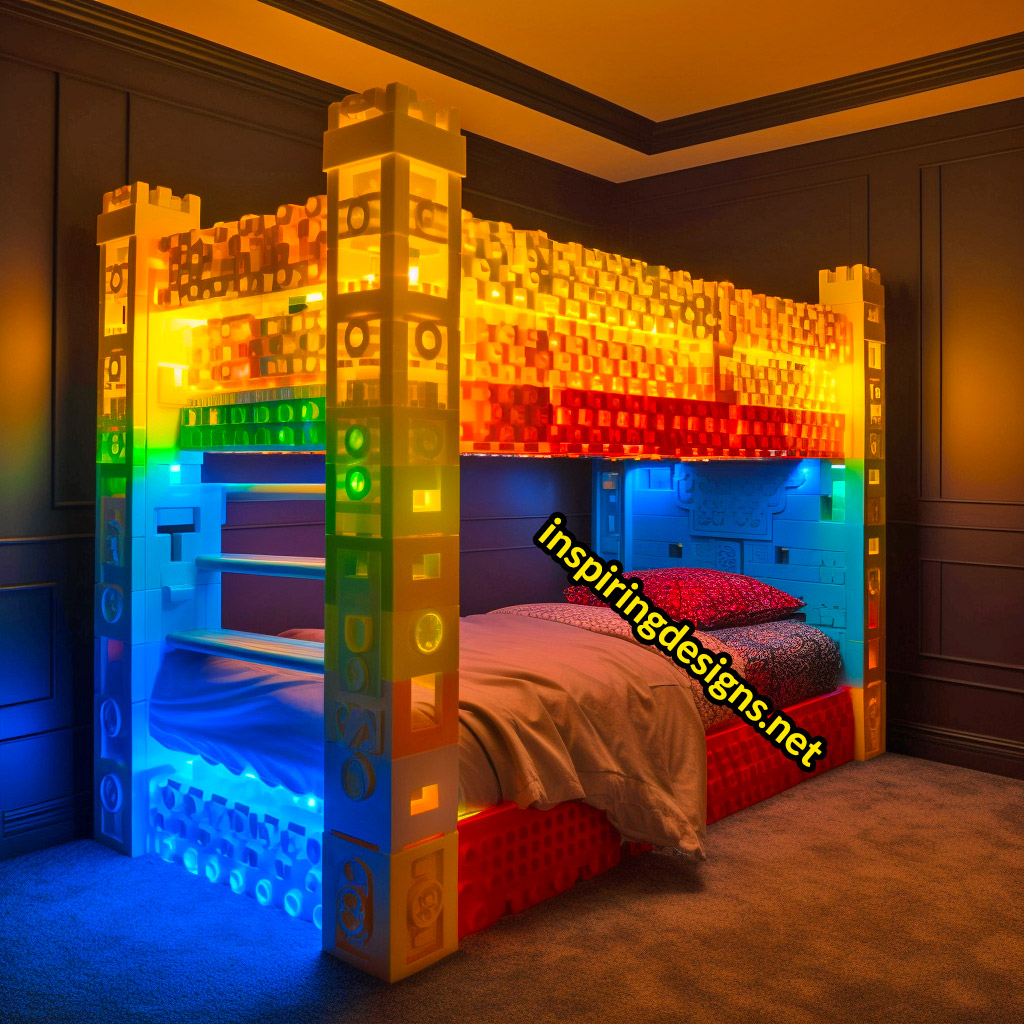 LEGO Kids Beds - Kids beds made from giant lego blocks