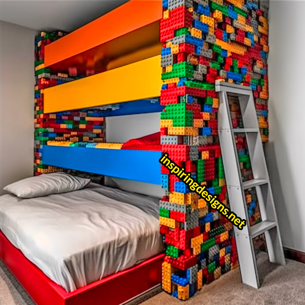 LEGO Kids Beds - Kids beds made from giant lego blocks