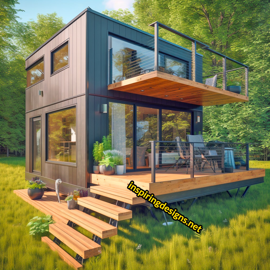 20+ Incredible Luxury Modern Tiny Homes With Huge Windows and Decks