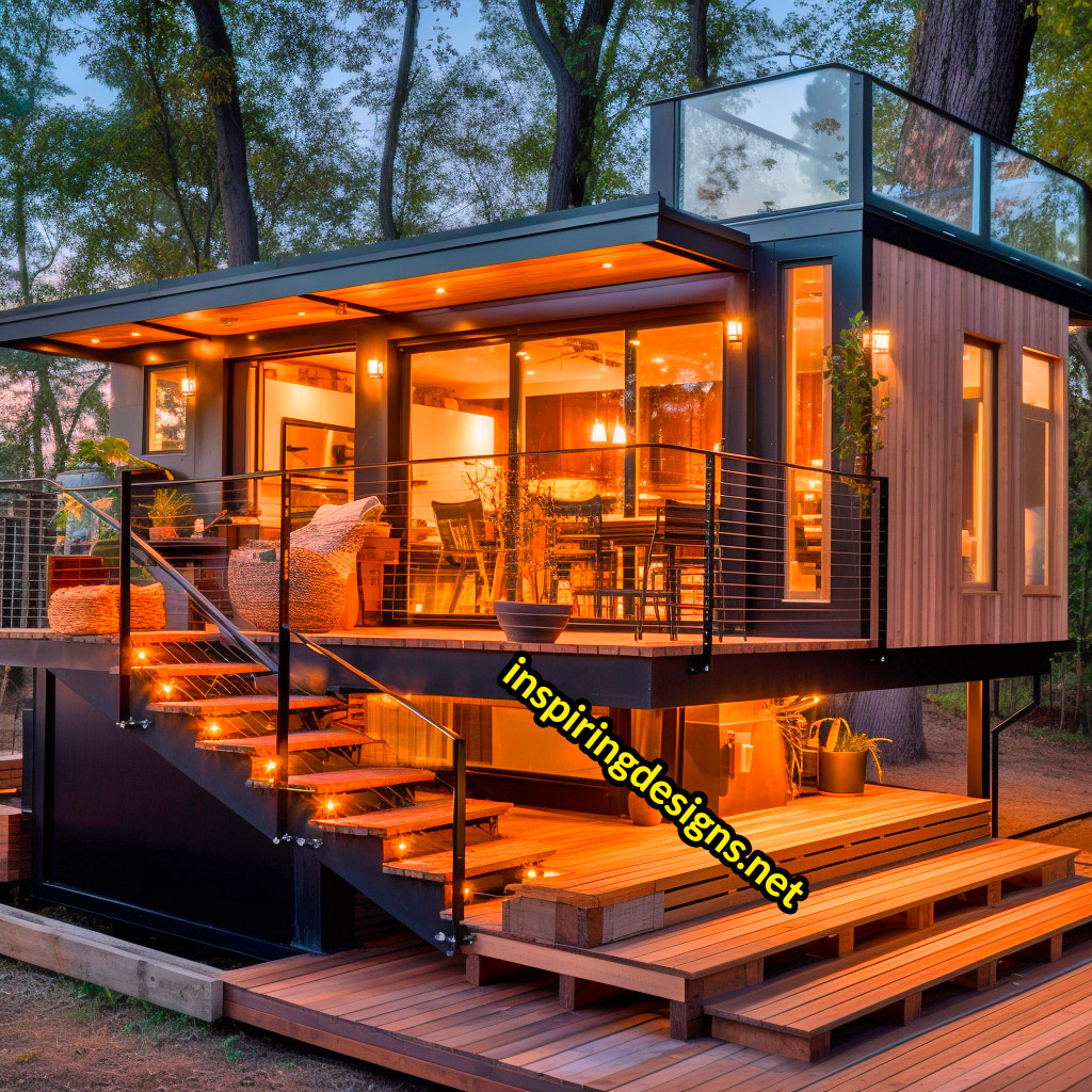 20+ Incredible Luxury Modern Tiny Homes With Huge Windows and Decks –  Inspiring Designs