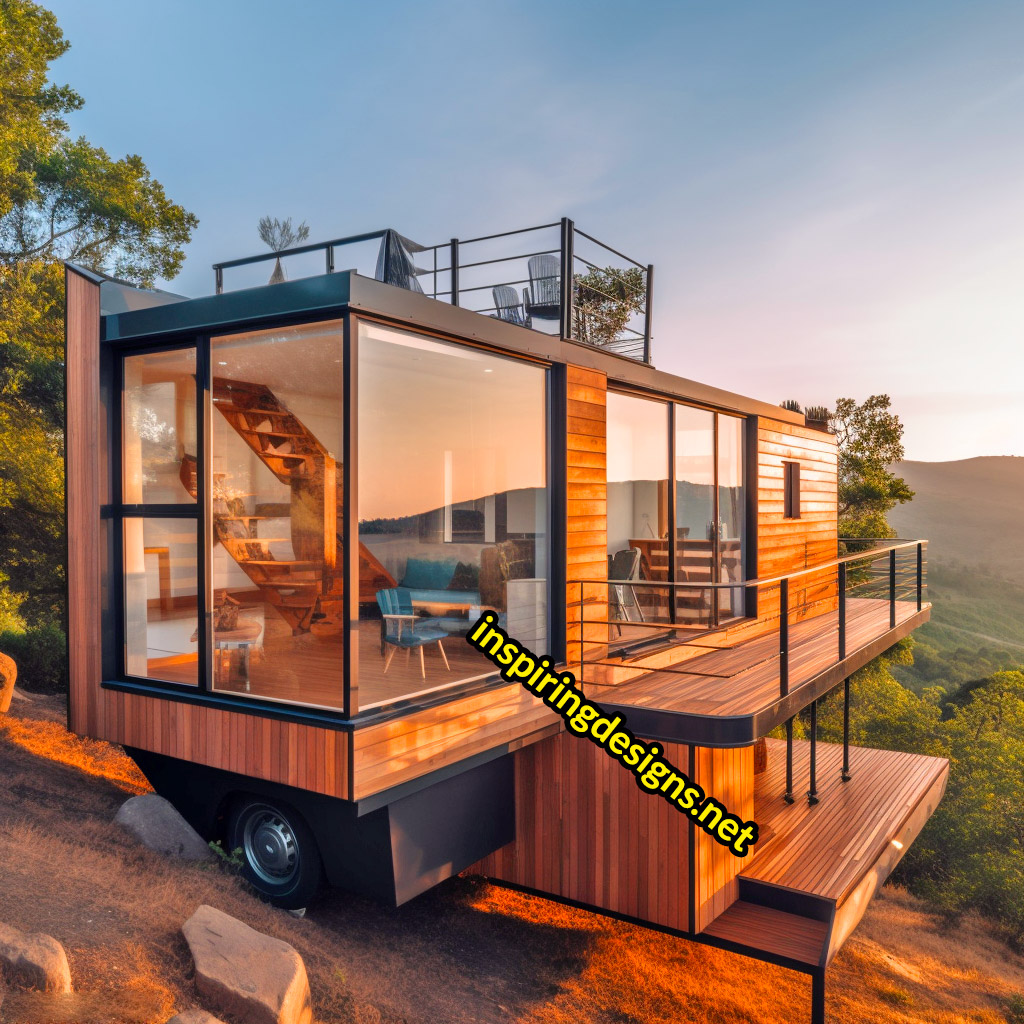 20+ Incredible Luxury Modern Tiny Homes With Huge Windows and Decks –  Inspiring Designs