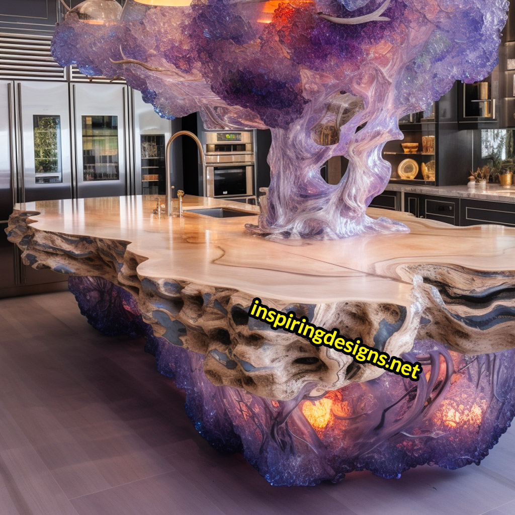 These Geode and Epoxy Kitchen Islands Are Unearthing a New Level of Luxe –  Inspiring Designs