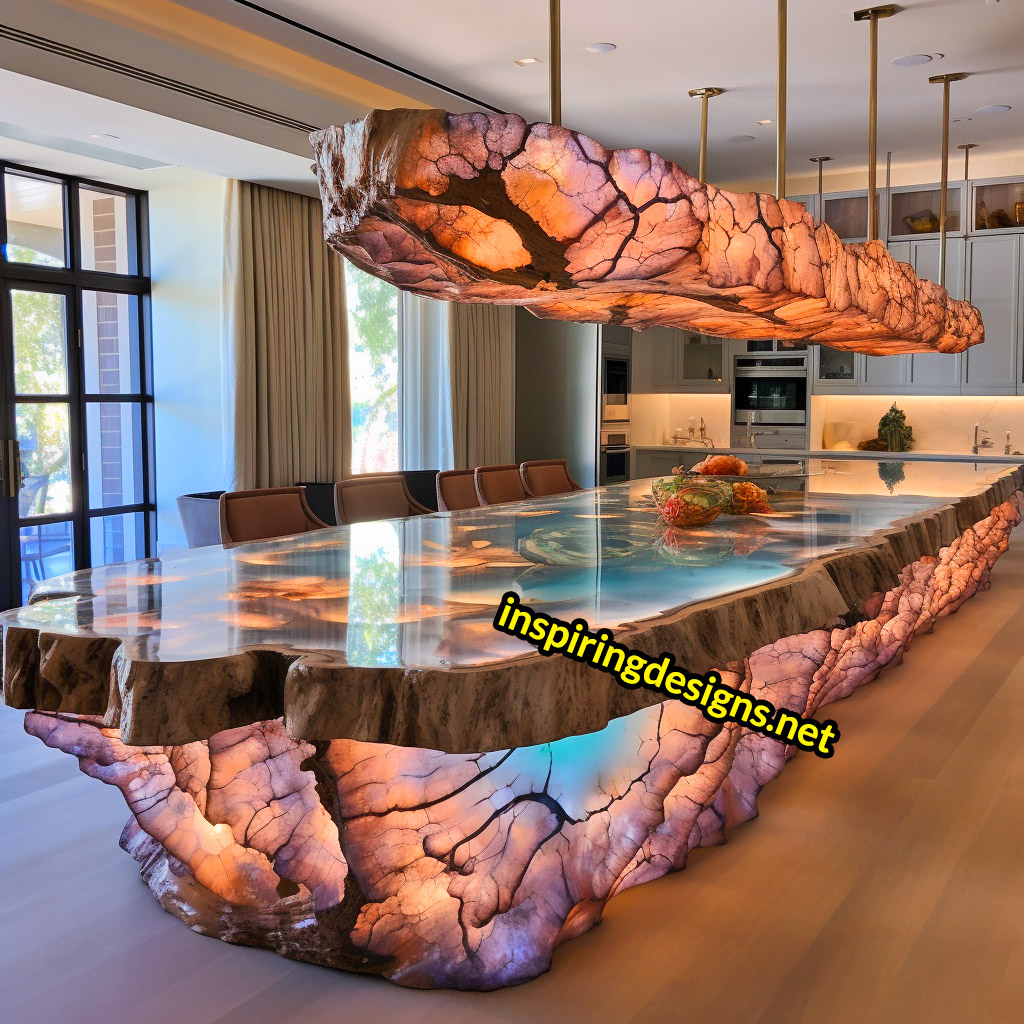 These Geode and Epoxy Kitchen Islands Are Unearthing a New Level of Luxe –  Inspiring Designs