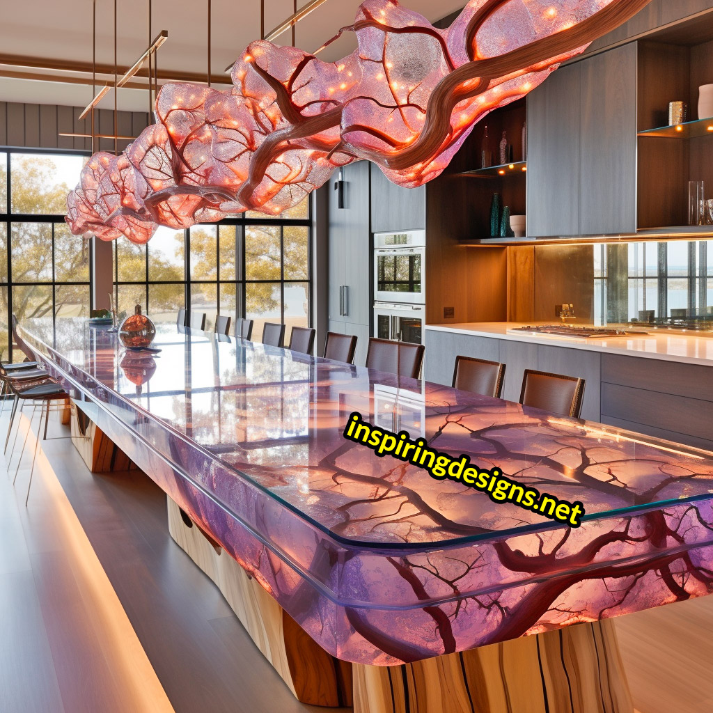 Giant Geode and Epoxy Kitchen Islands