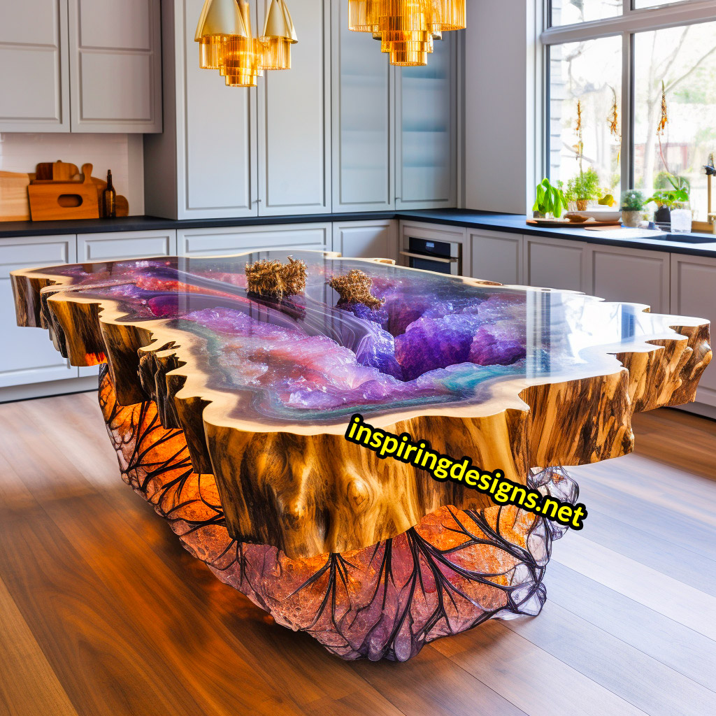 These Geode and Epoxy Kitchen Islands Are Unearthing a New Level of Luxe –  Inspiring Designs