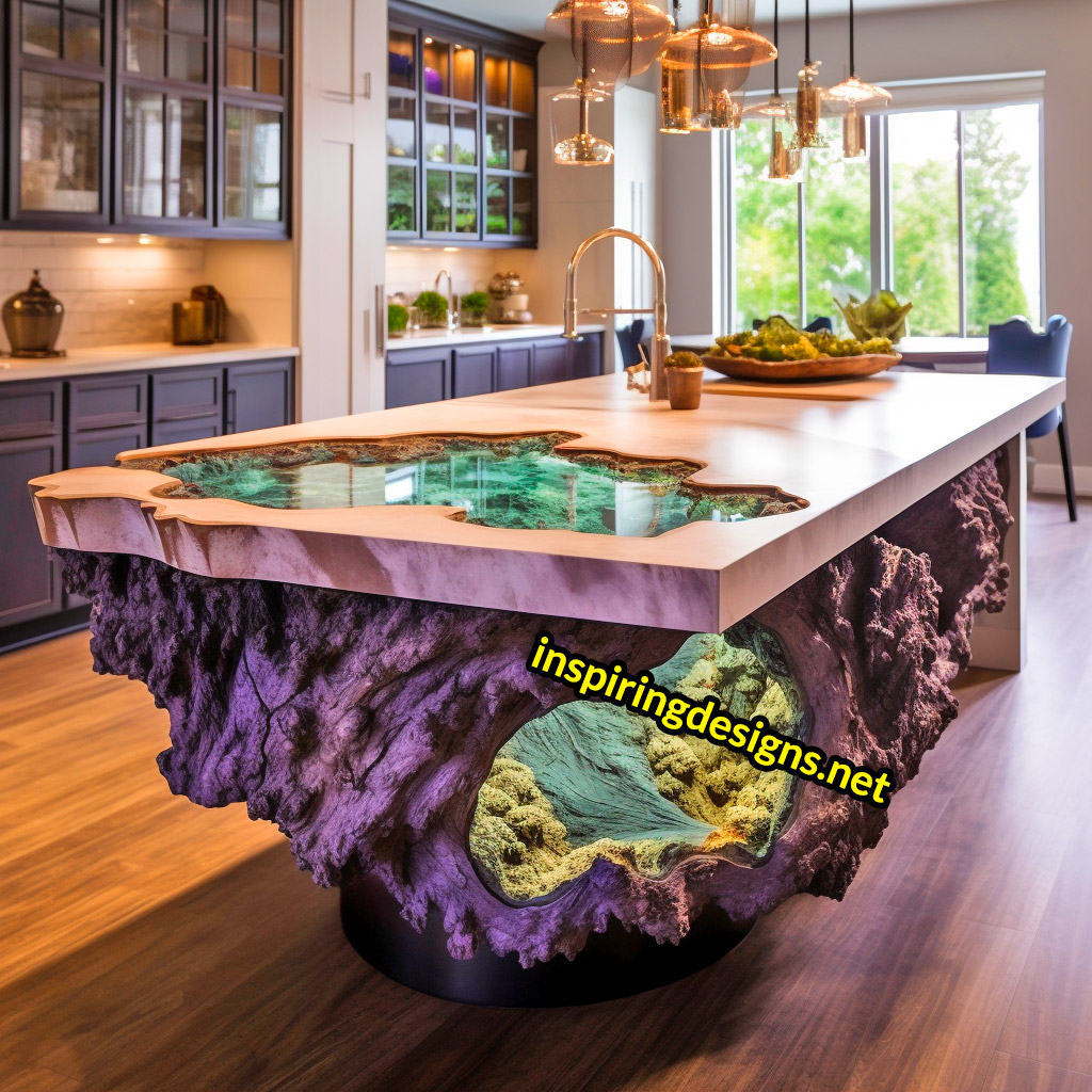 These Geode and Epoxy Kitchen Islands Are Unearthing a New Level of Luxe –  Inspiring Designs