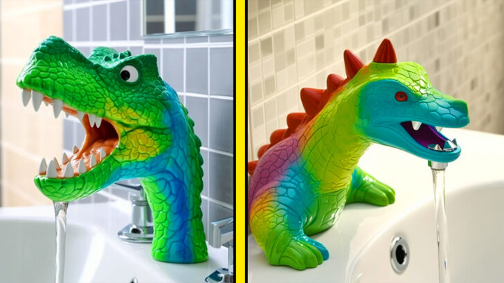 These Dinosaur Faucets Will Boost Hygiene Habits Using Prehistoric Fun