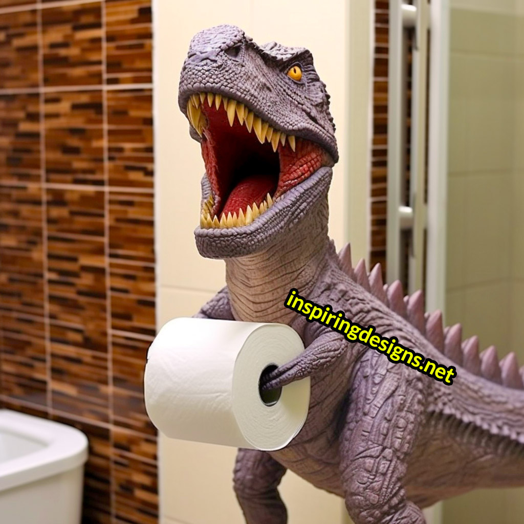 These Dinosaur Toilet Paper Holders Are Perfect For a Dino Loving Kid's  Bathroom – Inspiring Designs