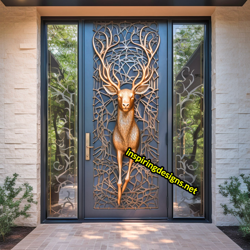 3D Animal Front Doors - Luxury Deer Buck Front Door
