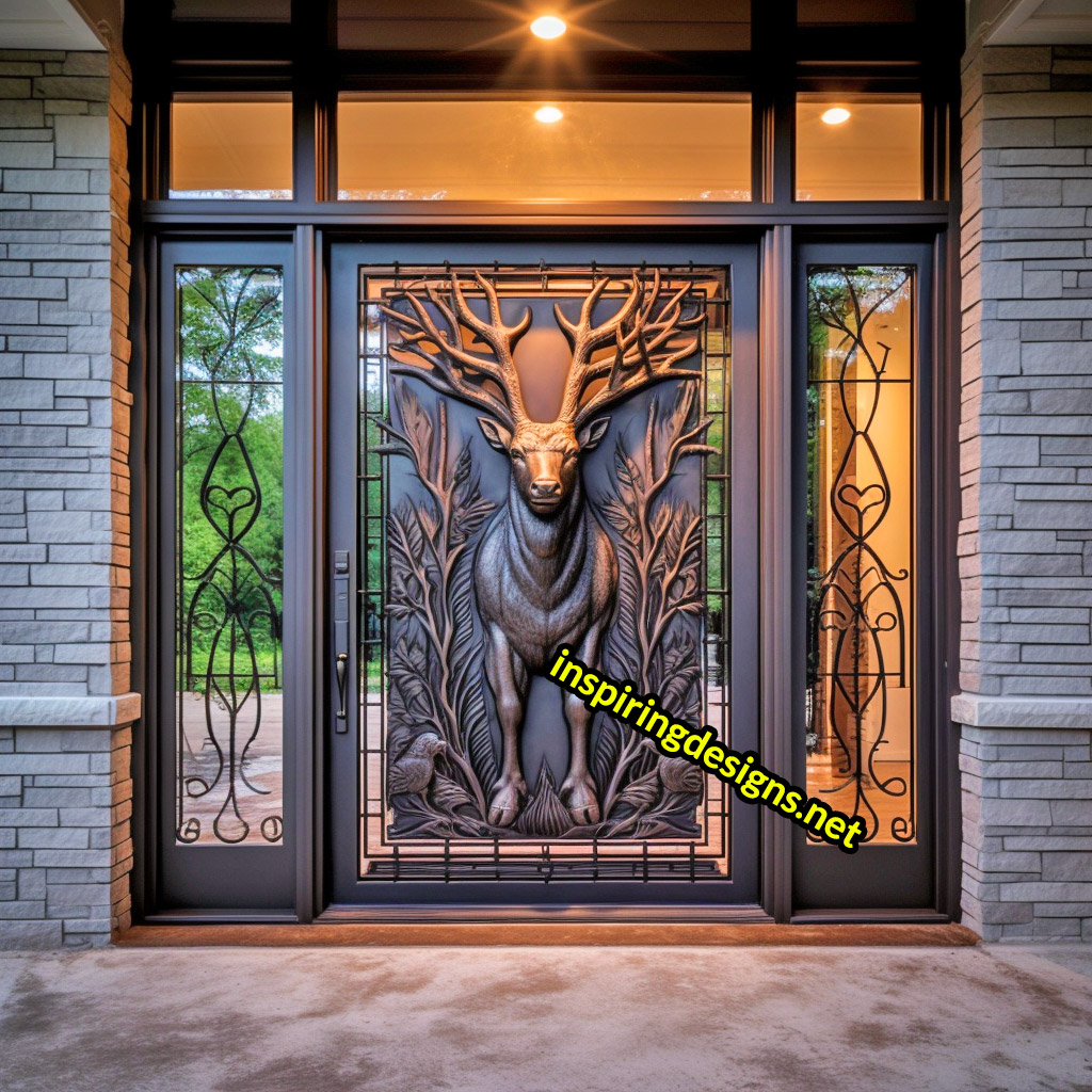 3D Animal Front Doors - Luxury Deer Buck Front Door