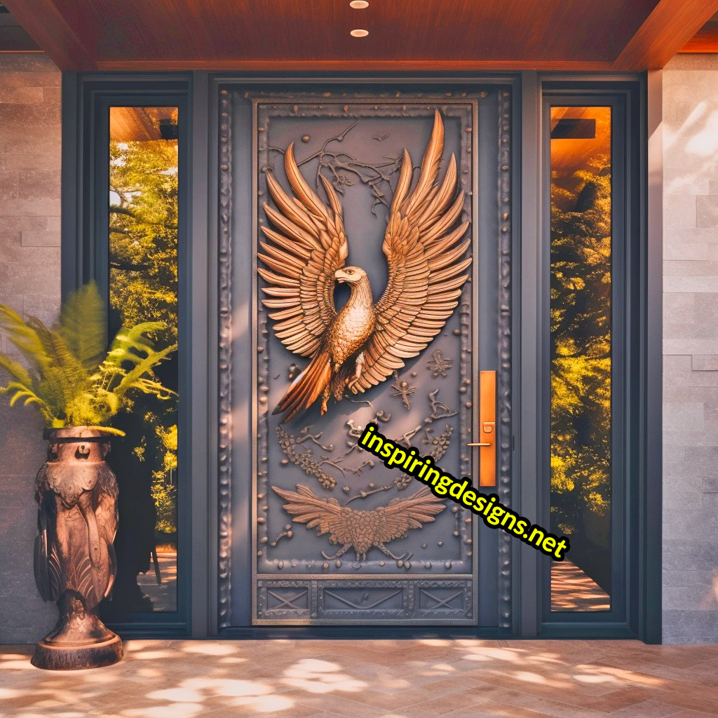 3D Animal Front Doors - Luxury Eagle Front Door