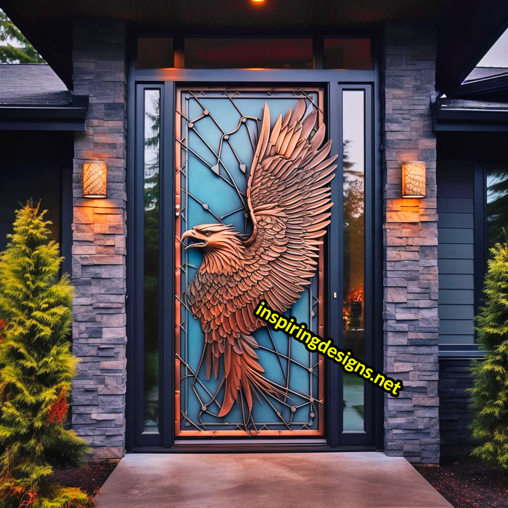 3D Animal Front Doors - Luxury Eagle Front Door
