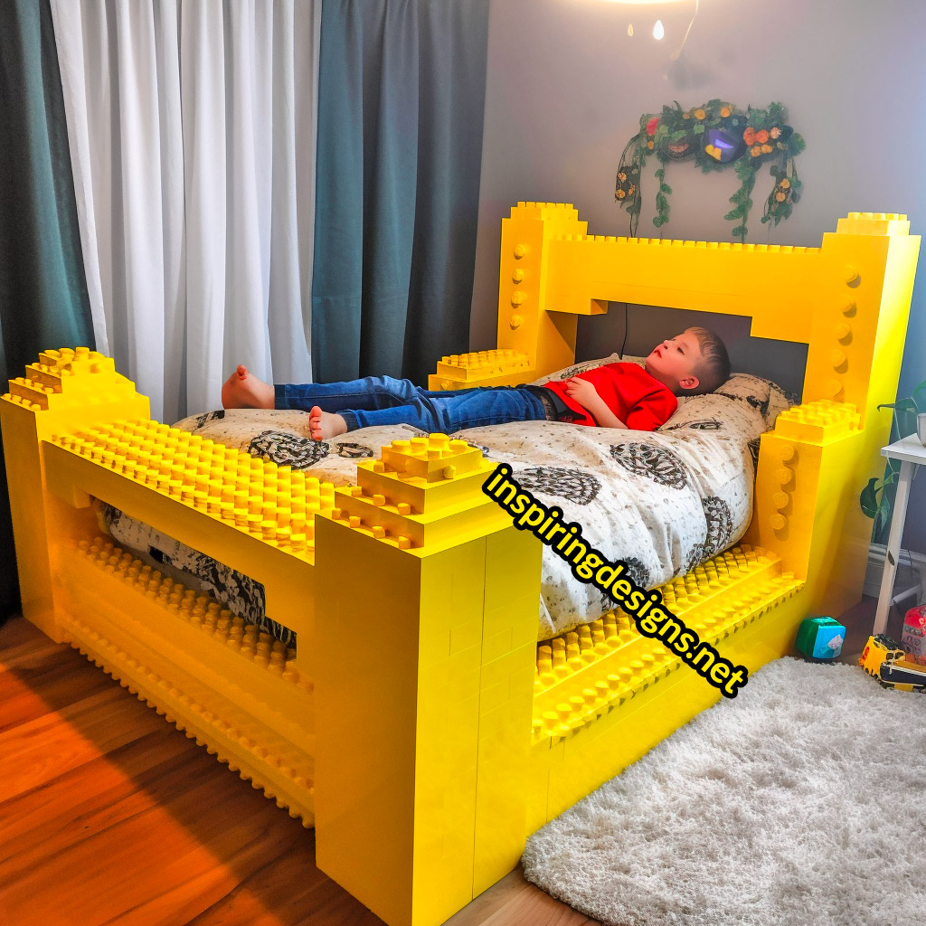 LEGO Kids Beds - Kids beds made from giant lego blocks