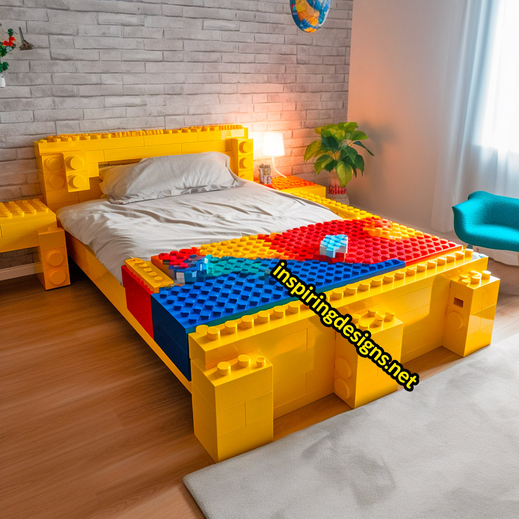 LEGO Kids Beds - Kids beds made from giant lego blocks