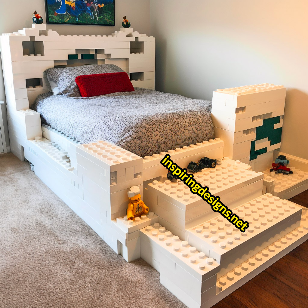 LEGO Kids Beds - Kids beds made from giant lego blocks