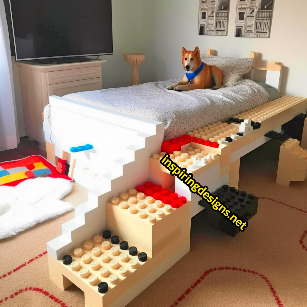 LEGO Kids Beds - Kids beds made from giant lego blocks