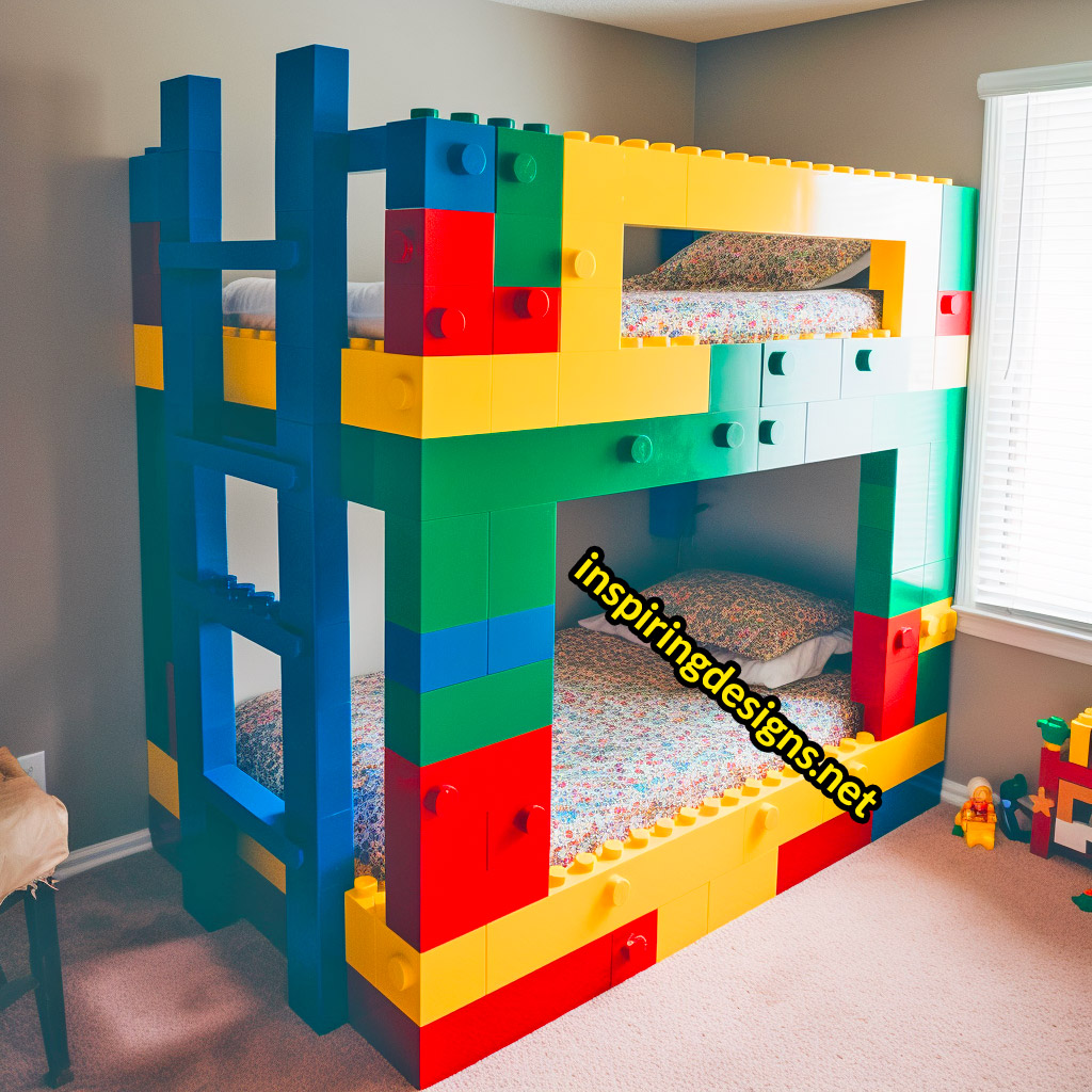 LEGO Kids Beds - Kids beds made from giant lego blocks