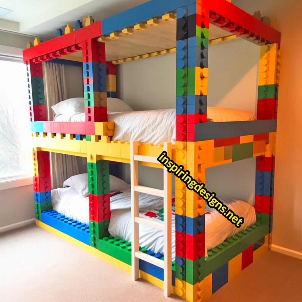 LEGO Kids Beds - Kids beds made from giant lego blocks