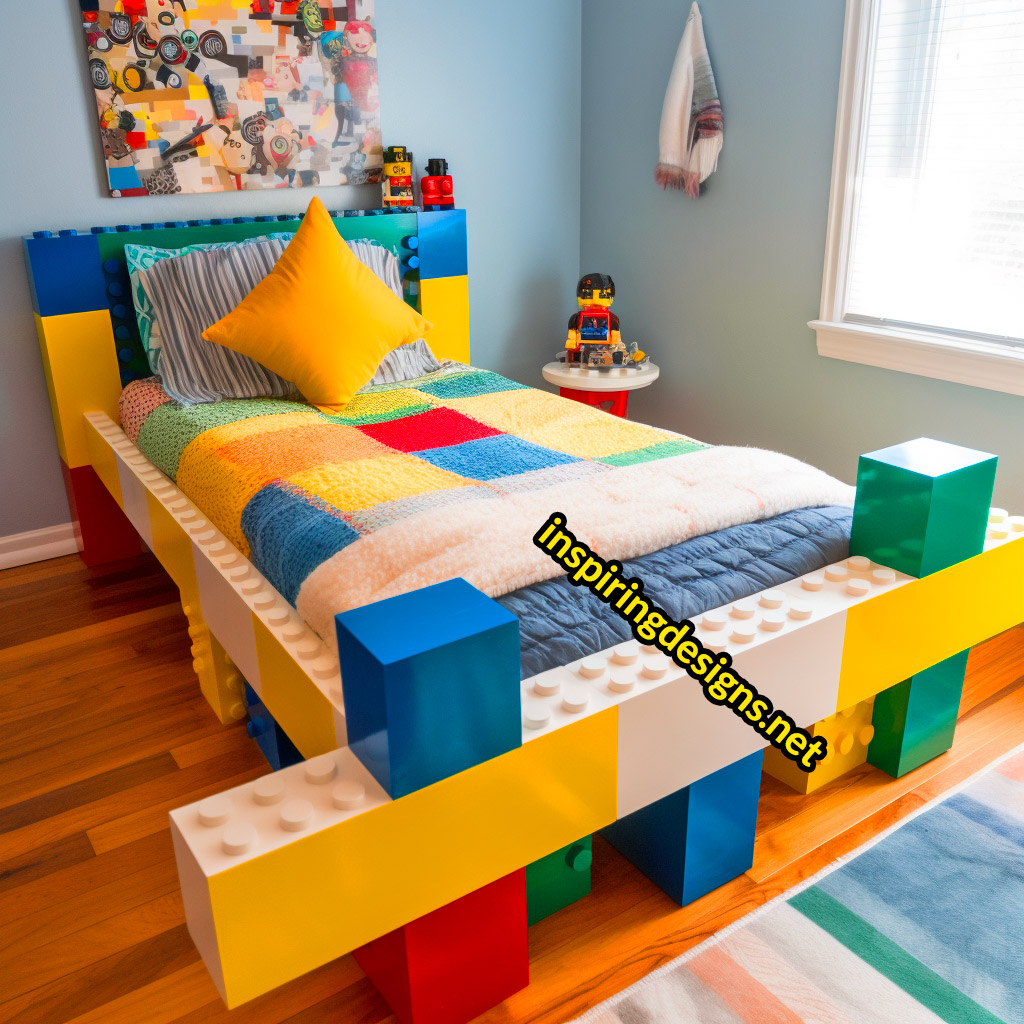 LEGO Kids Beds - Kids beds made from giant lego blocks