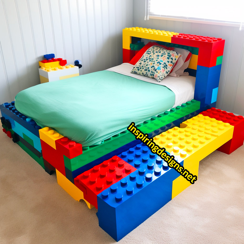 LEGO Kids Beds - Kids beds made from giant lego blocks