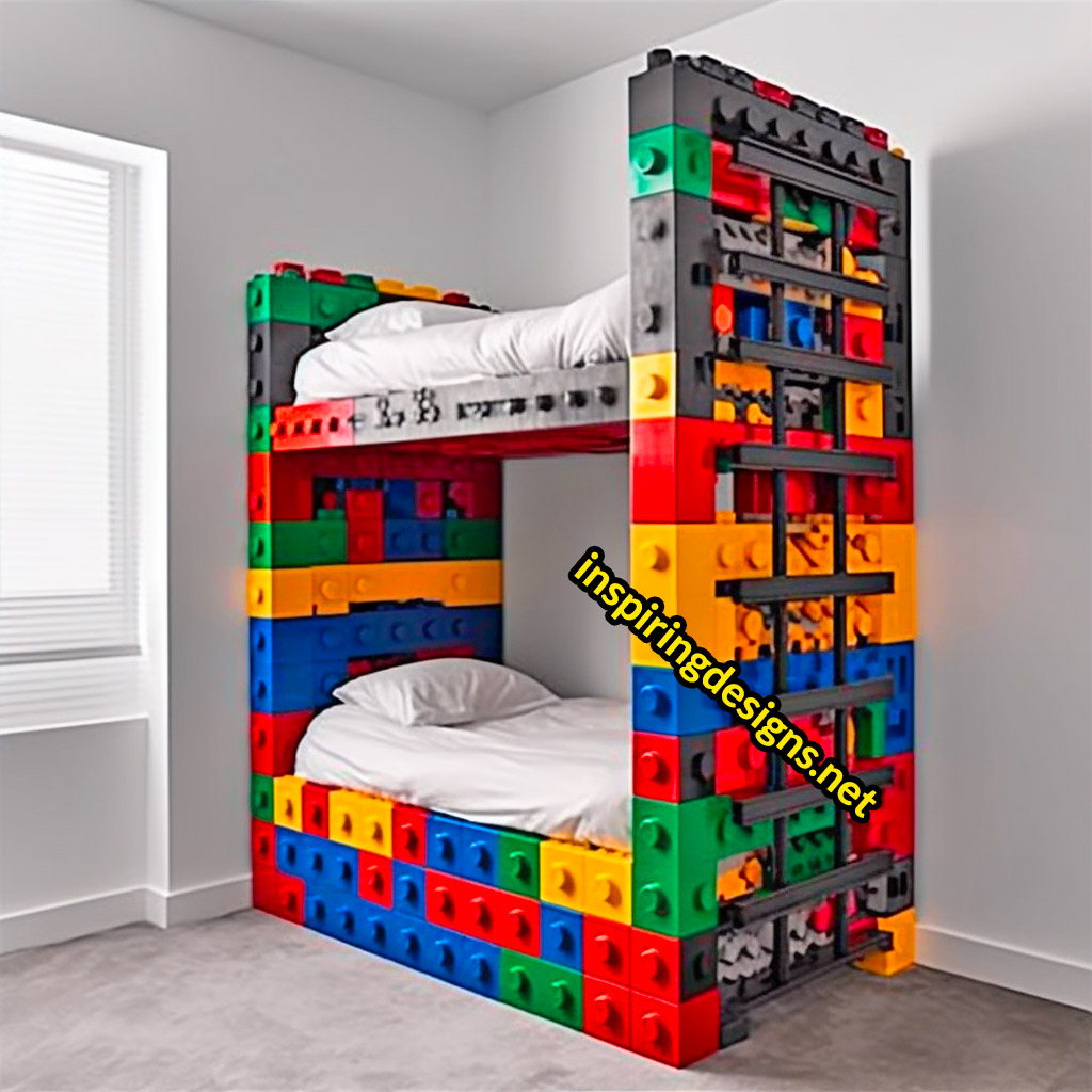 LEGO Kids Beds - Kids beds made from giant lego blocks