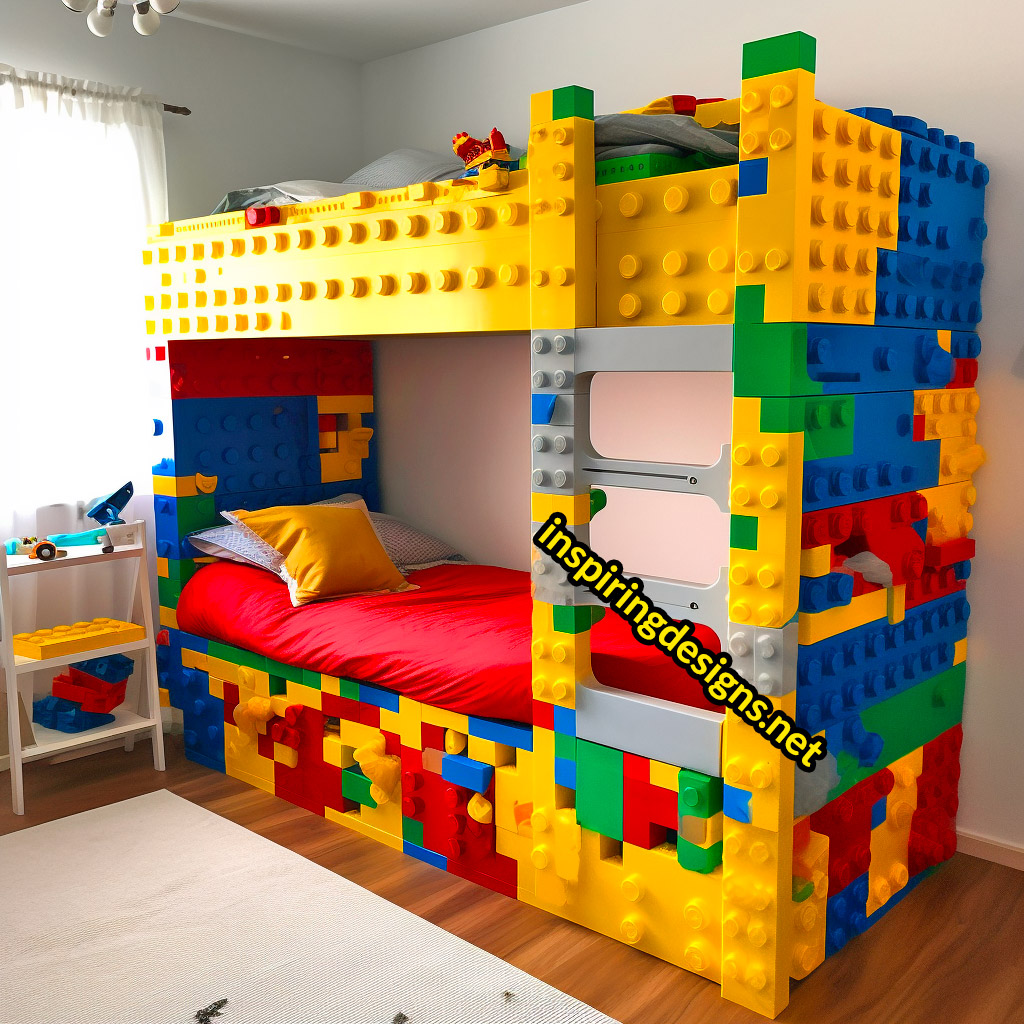 LEGO Kids Beds - Kids beds made from giant lego blocks