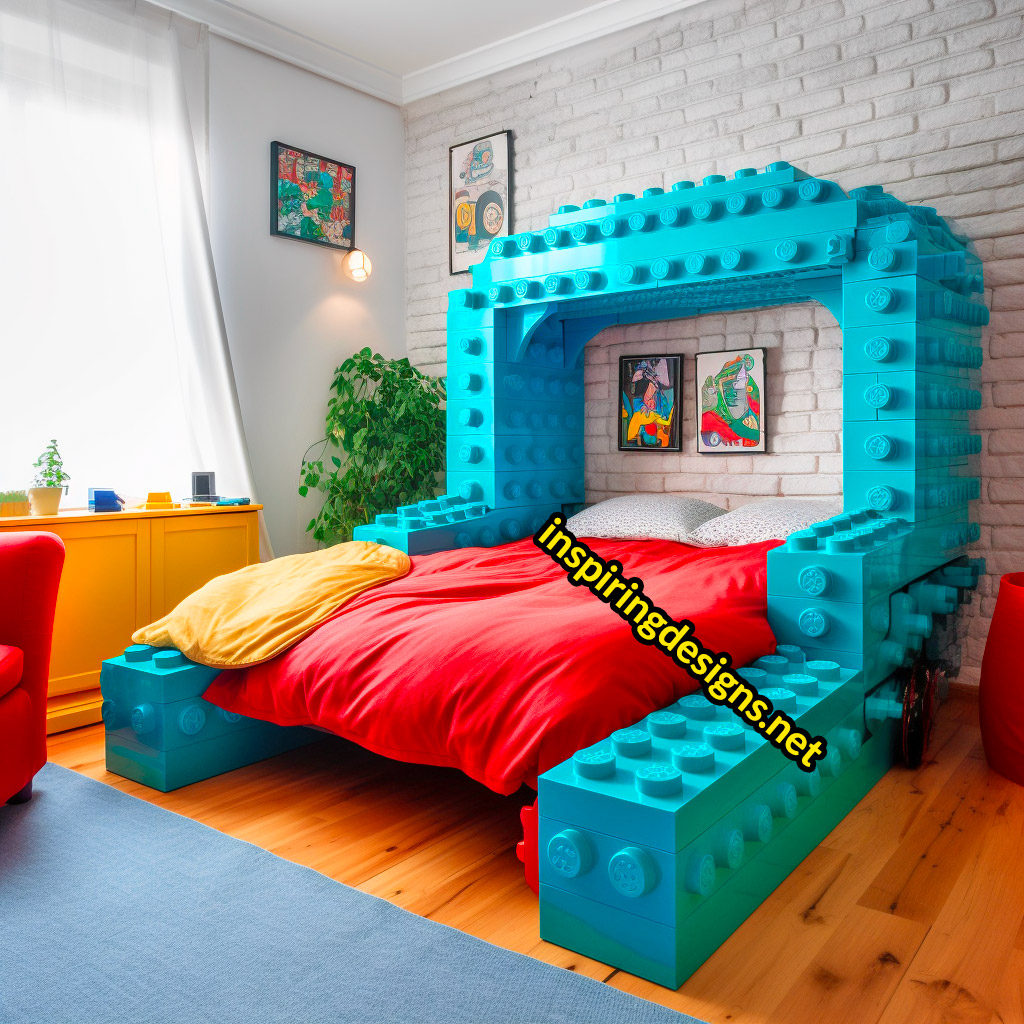 LEGO Kids Beds - Kids beds made from giant lego blocks