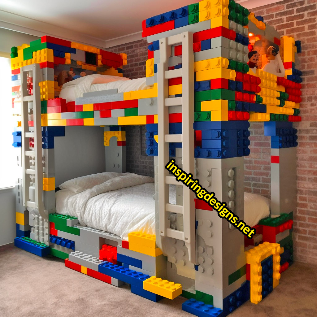 LEGO Kids Beds - Kids beds made from giant lego blocks