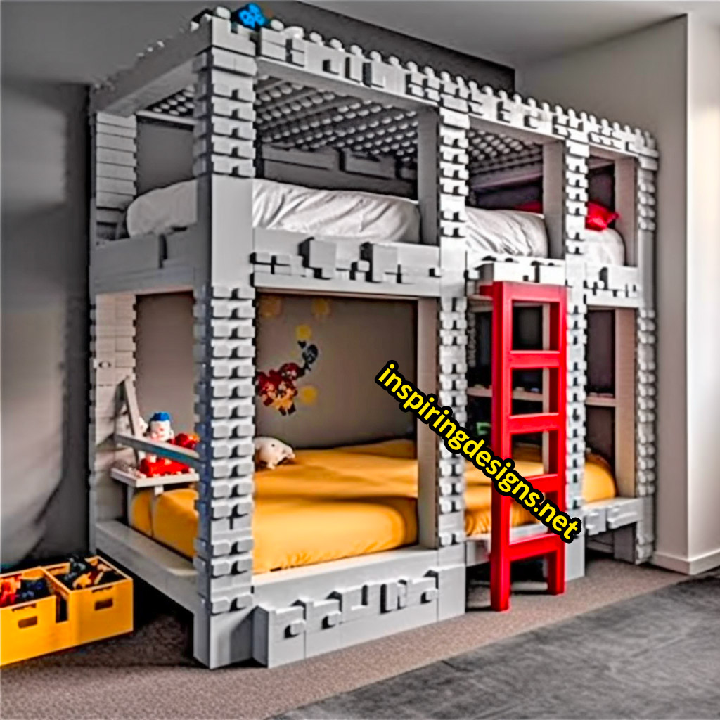 LEGO Kids Beds - Kids beds made from giant lego blocks