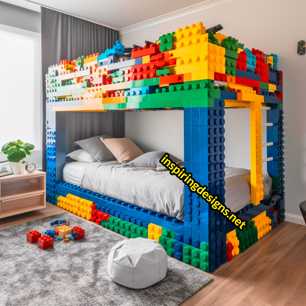 LEGO Kids Beds - Kids beds made from giant lego blocks