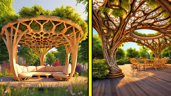 These Incredible Giant Tree-Shaped Pergolas Will Transform Your Backyard into a Fantasy Forest