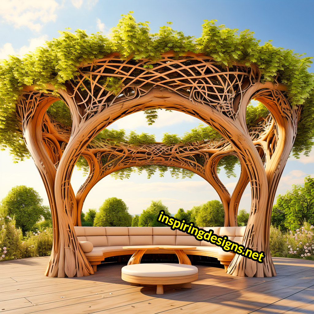 Giant tree shaped pergola