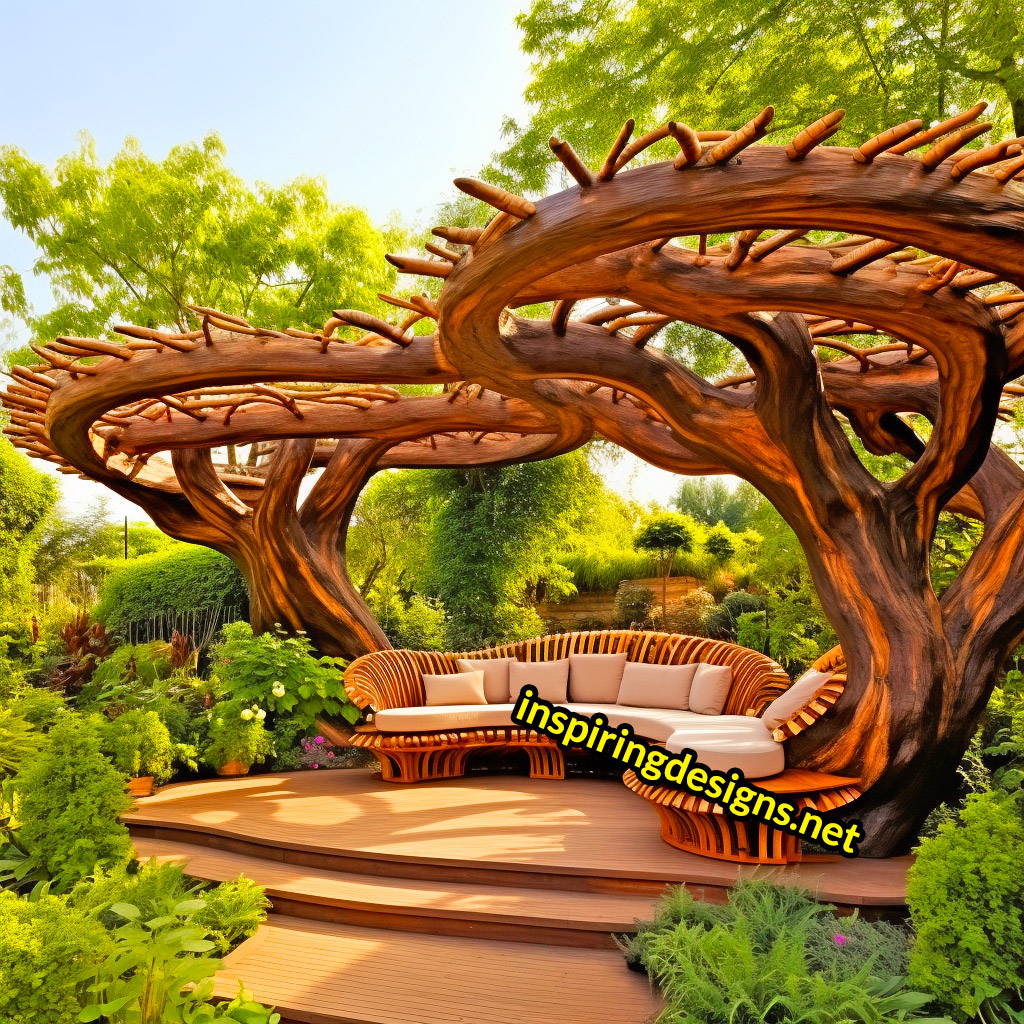 Giant tree shaped pergola