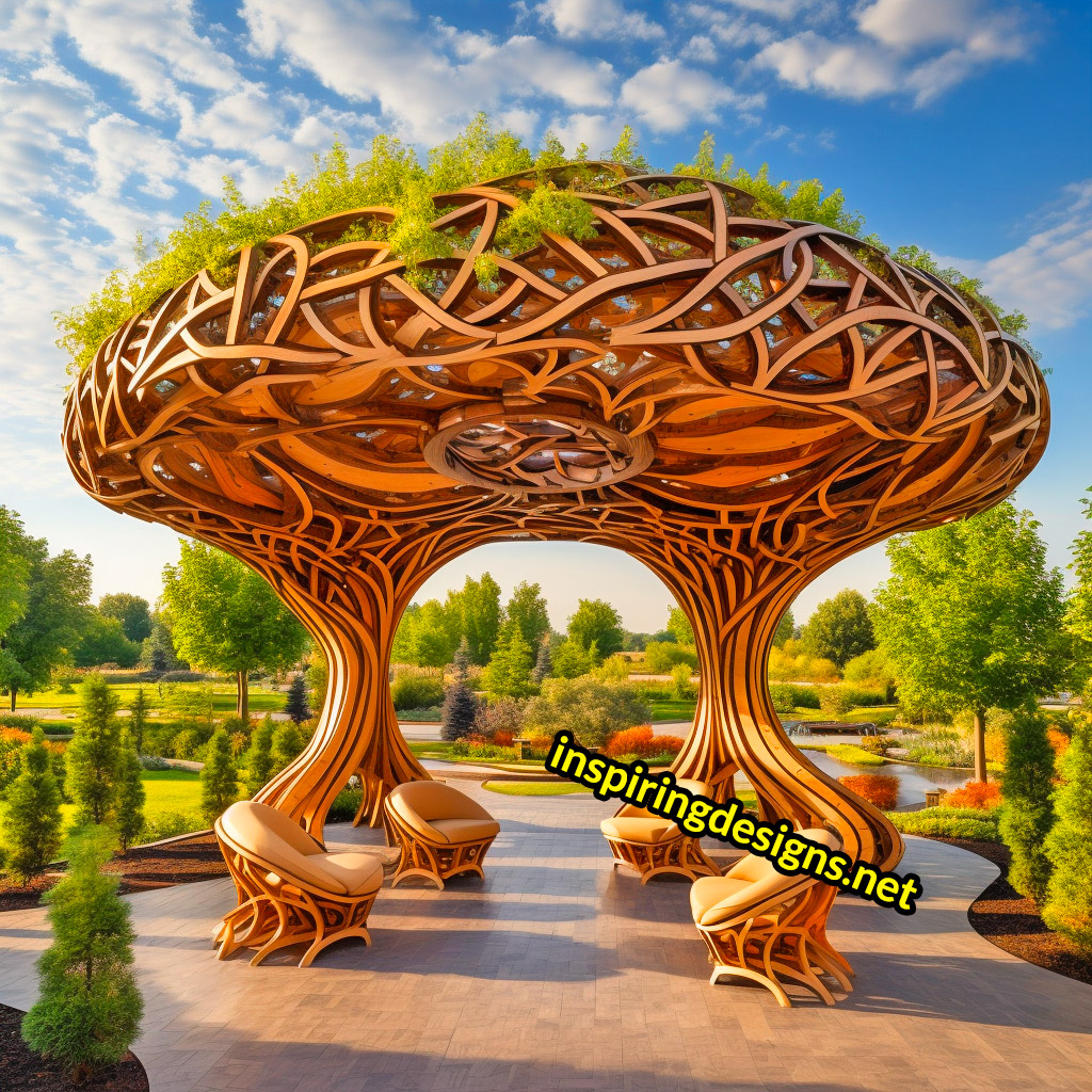 Giant tree shaped pergola