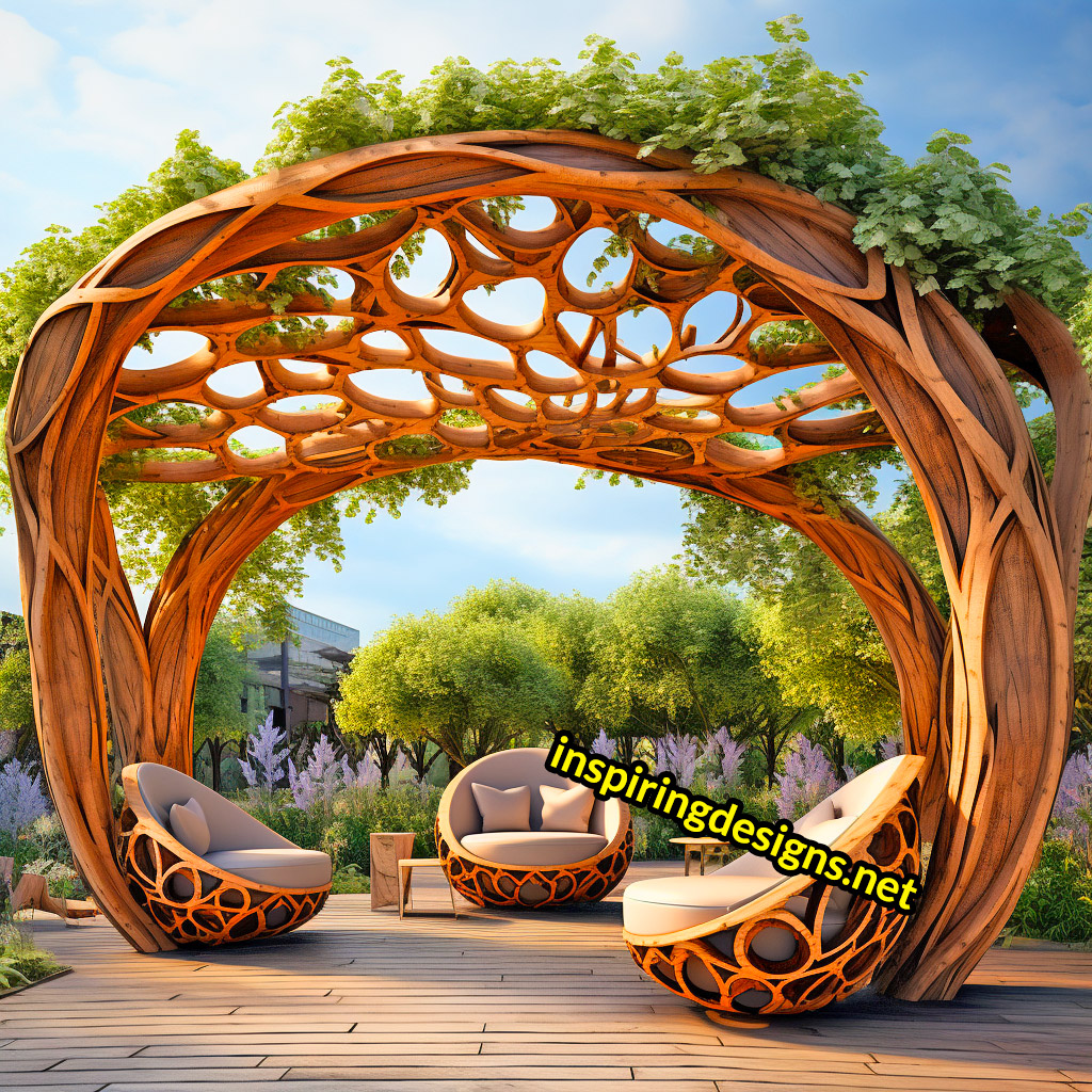 Giant tree shaped pergola