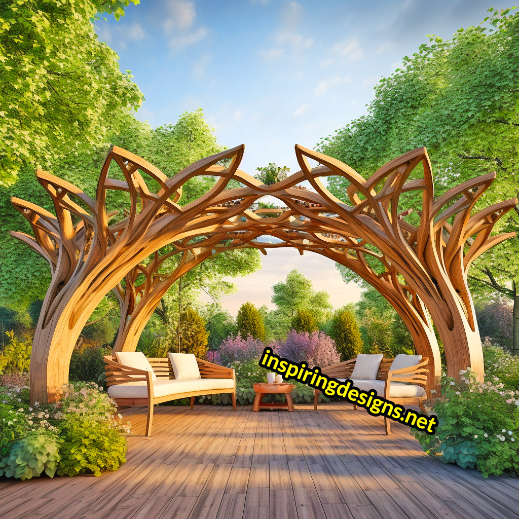 Giant tree shaped pergola