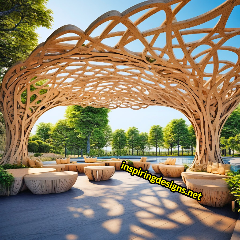 Giant tree shaped pergola