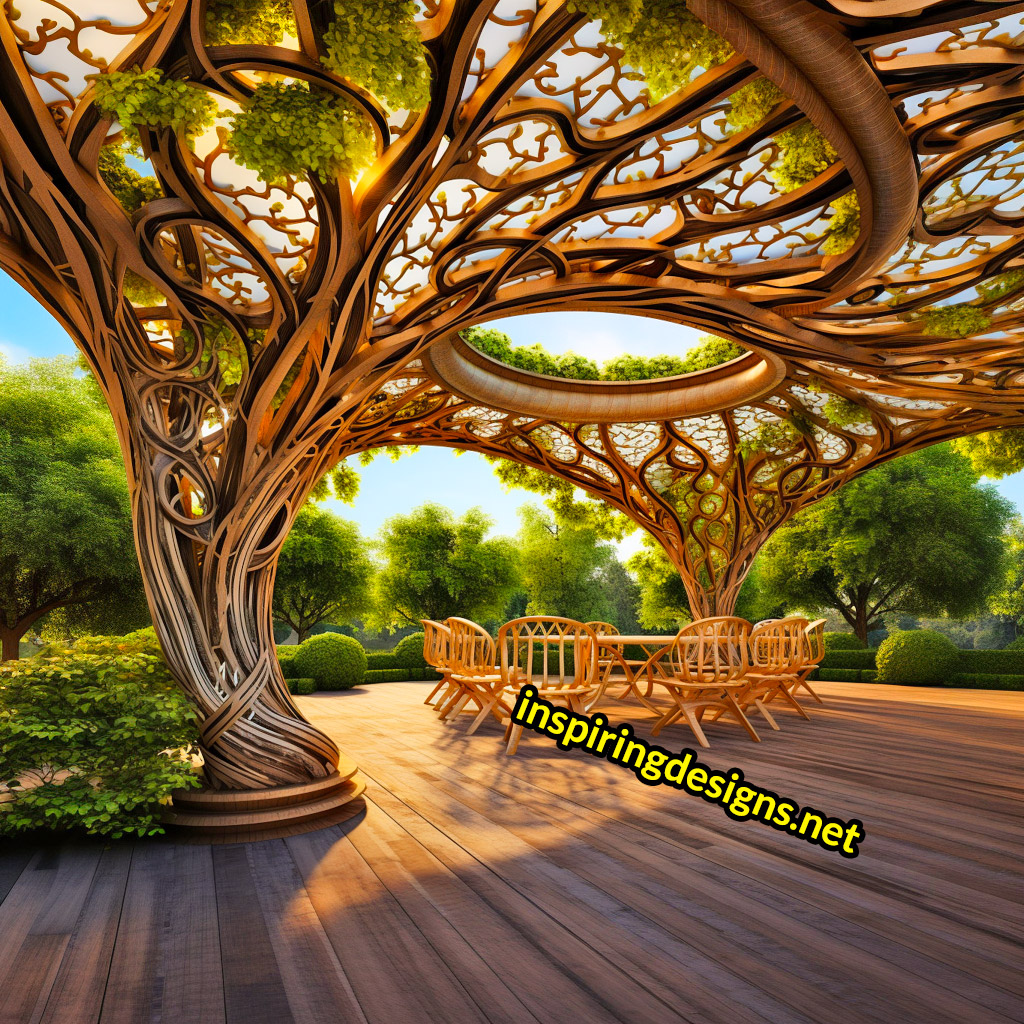 Giant tree shaped pergola