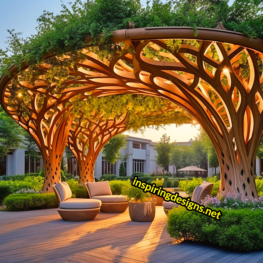 Giant tree shaped pergola