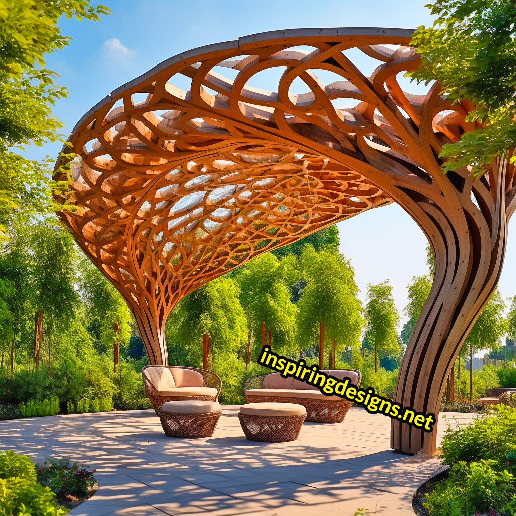 Giant tree shaped pergola