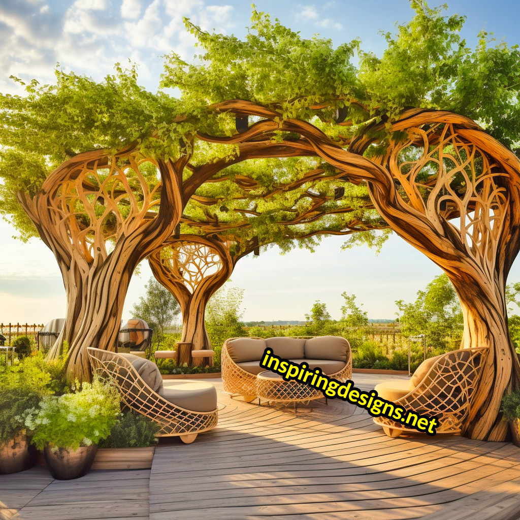 Giant tree shaped pergola