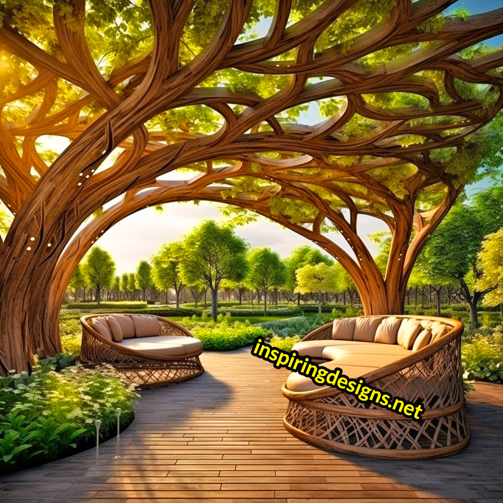 Giant tree shaped pergola