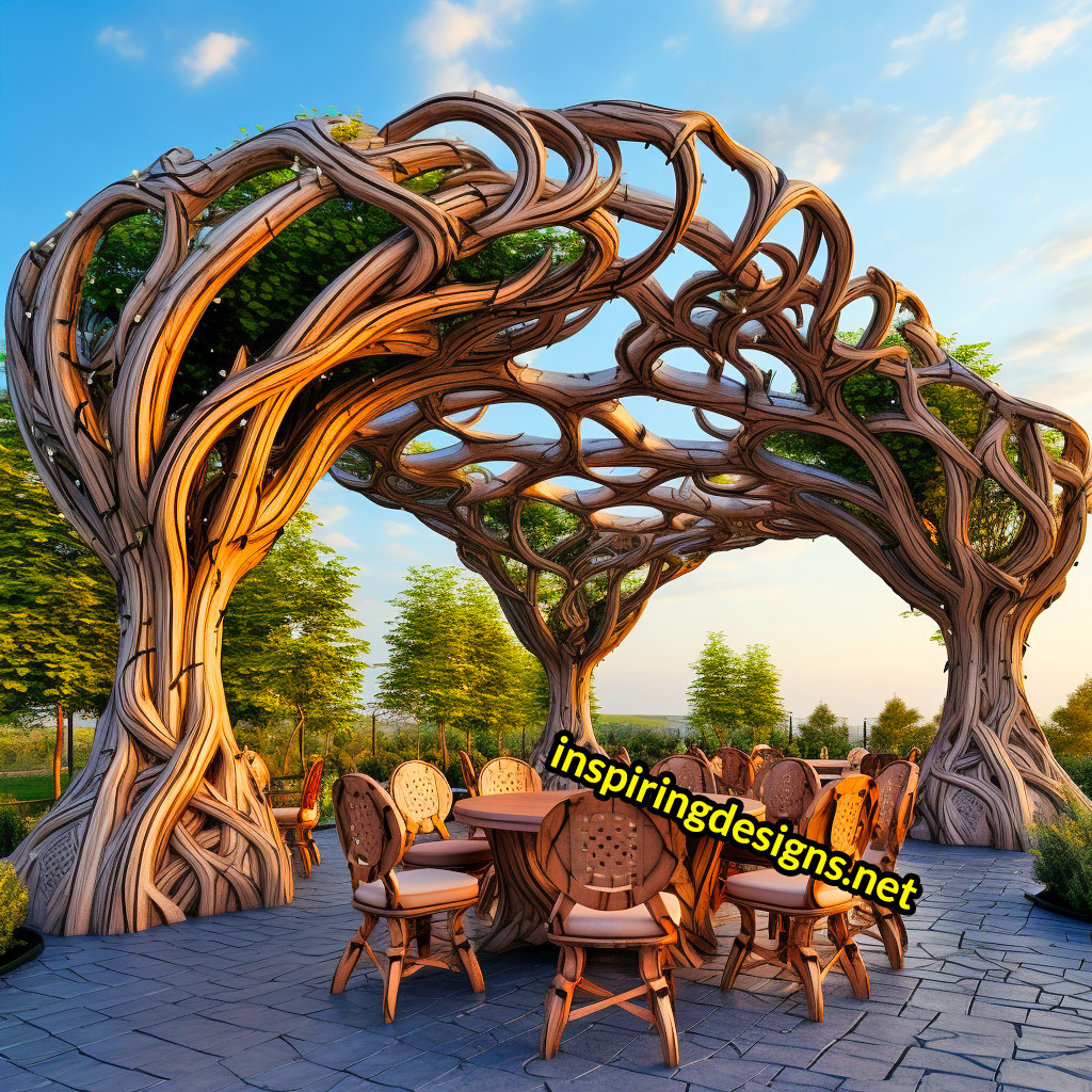 Giant tree shaped pergola