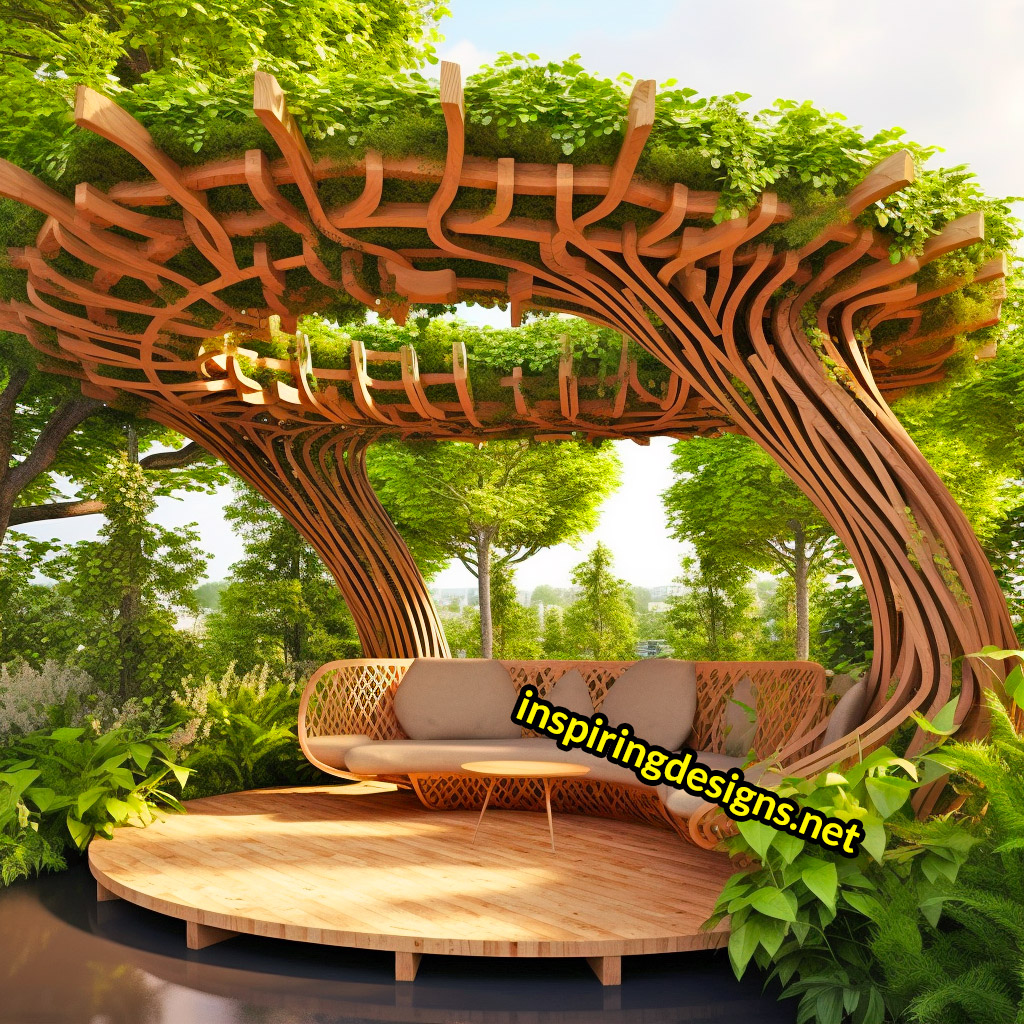 Giant tree shaped pergola