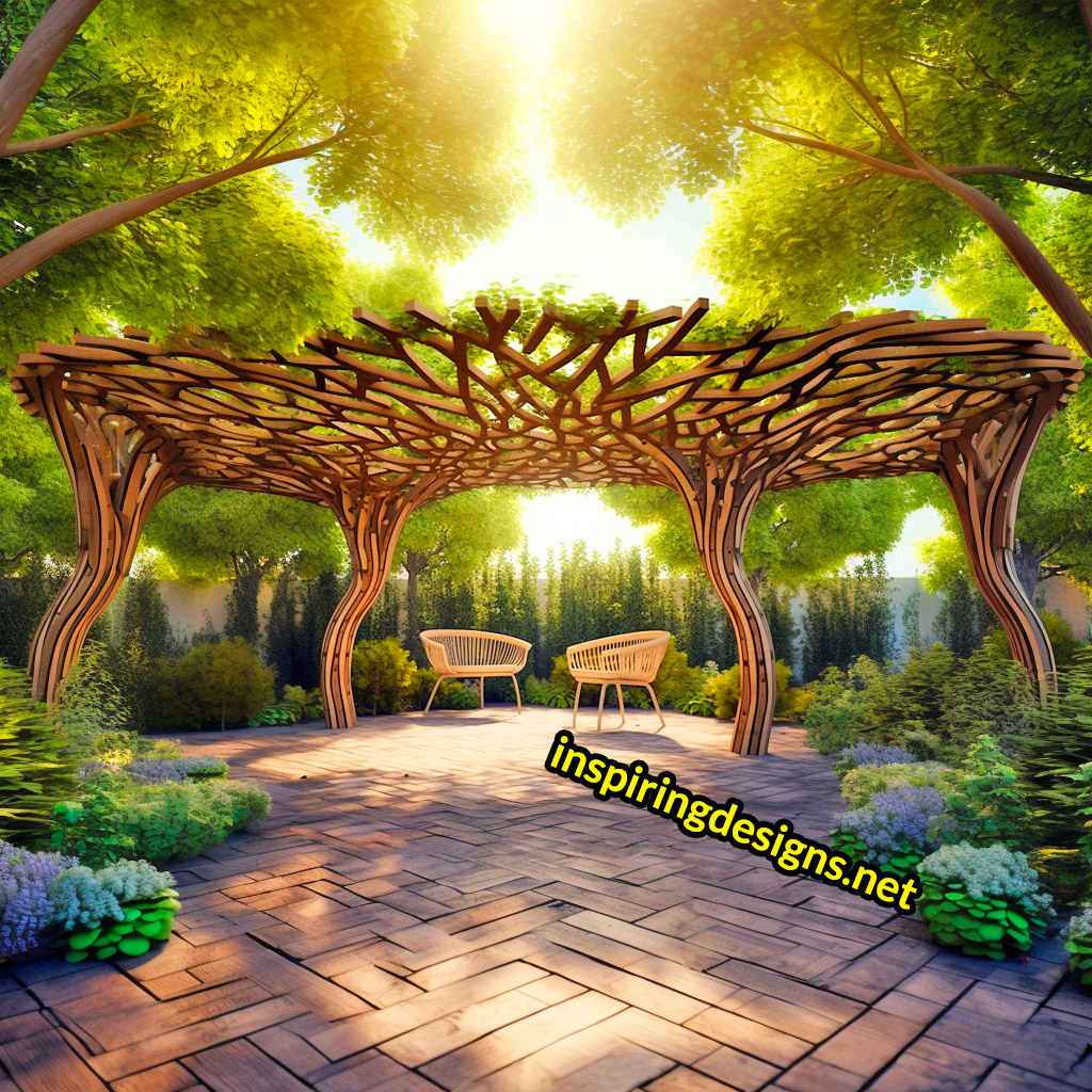 Giant tree shaped pergola