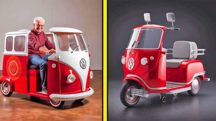 These Volkswagen Hippy Van Mobility Scooters are the Ultimate Retro Rides for Seniors