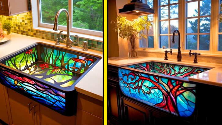 These Stained Glass Sinks Will Transform Your Kitchen into a Kaleidoscope of Colors